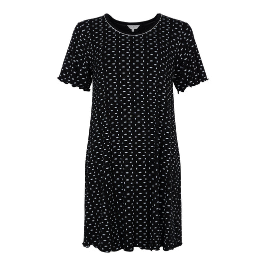 Nightgown i Black patterned fra Lady Avenue