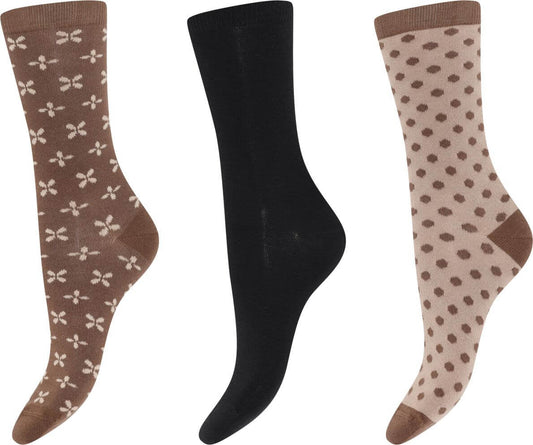 Ankle socks i Brown patterned fra Decoy