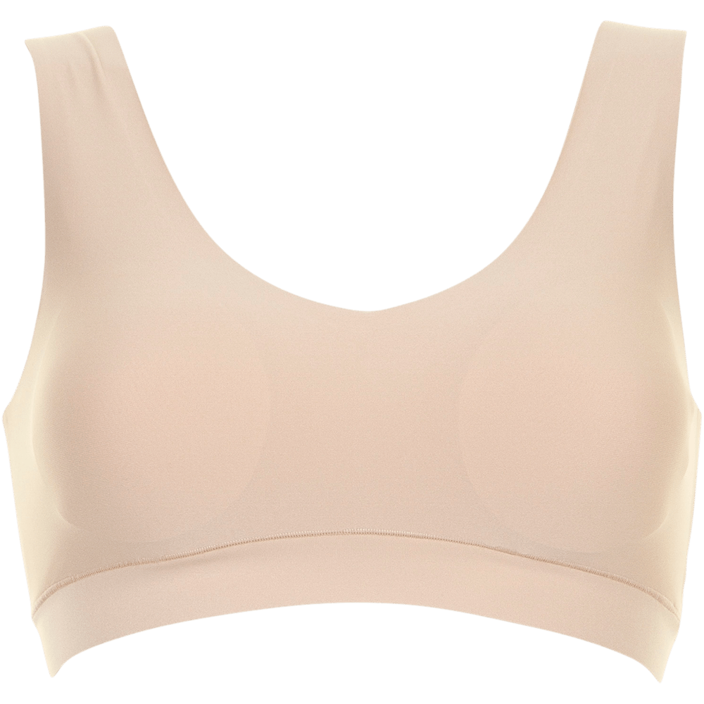 Chantelle Seamless 132102 Soft Stretch WU Sand: brede stropper, glat stof, sømløs, set forfra.
