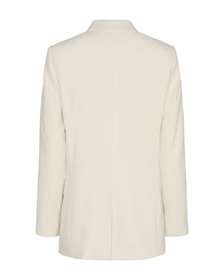 Bagfra set: Copenhagen Muse 140288 Tailor – Off-white blazer med lange ærmer, midtersøm og raffineret snit.
