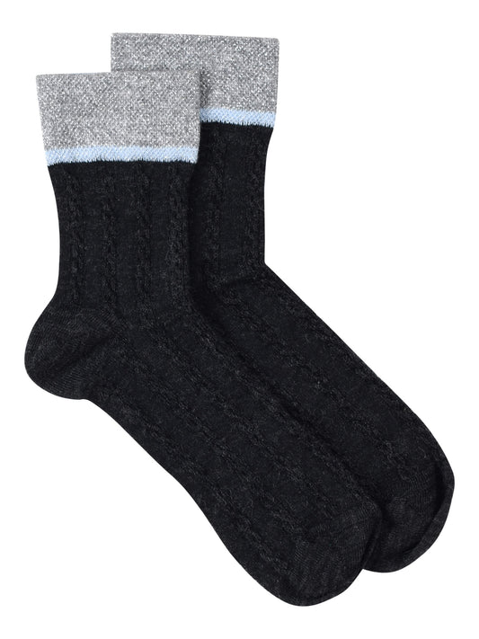 Ankle socks i Dark grey.. fra Gustav