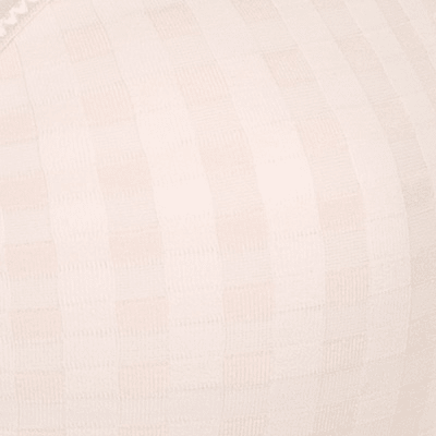 Nærbillede af Marie Jo – Avero Pearly Pink Rosa-stof med ternet mønster og delikat zigzag-kant.