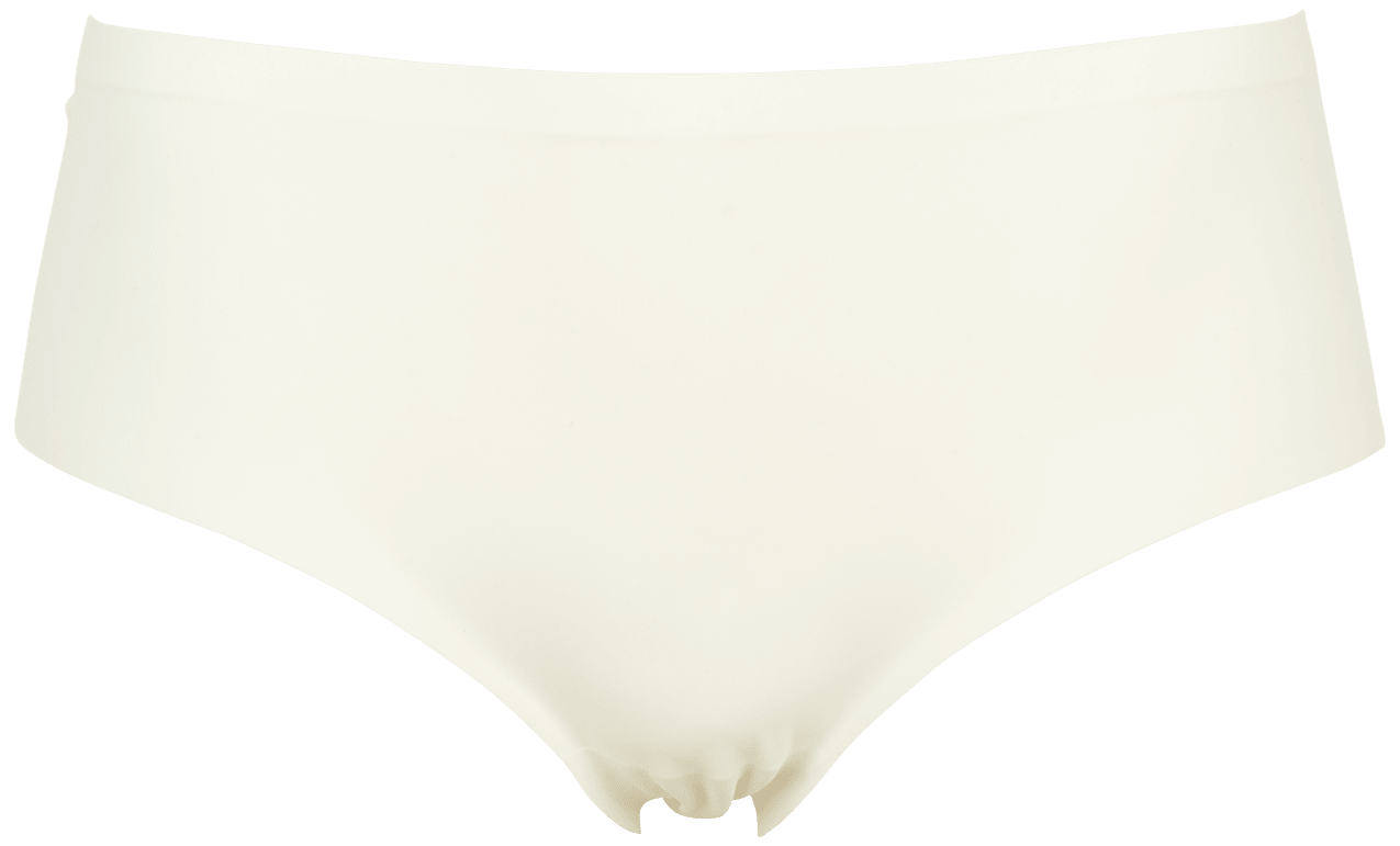 3-pak sømløst, off-white undertøj med høj talje fra Missya, vist på hvid baggrund.