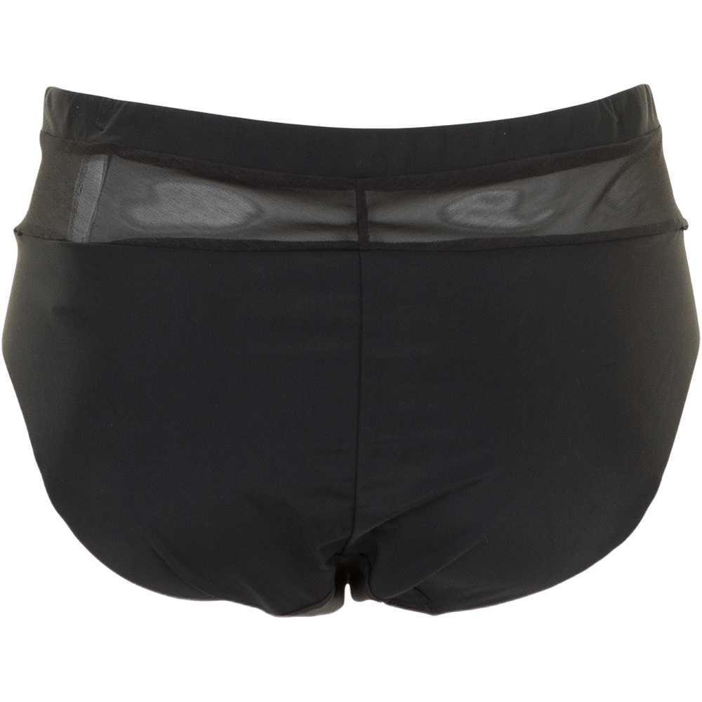 PrimaDonna – Sophora Black maxi-trusser, gennemsigtig mesh-linning, set bagfra; model 135089 på hvid baggrund.