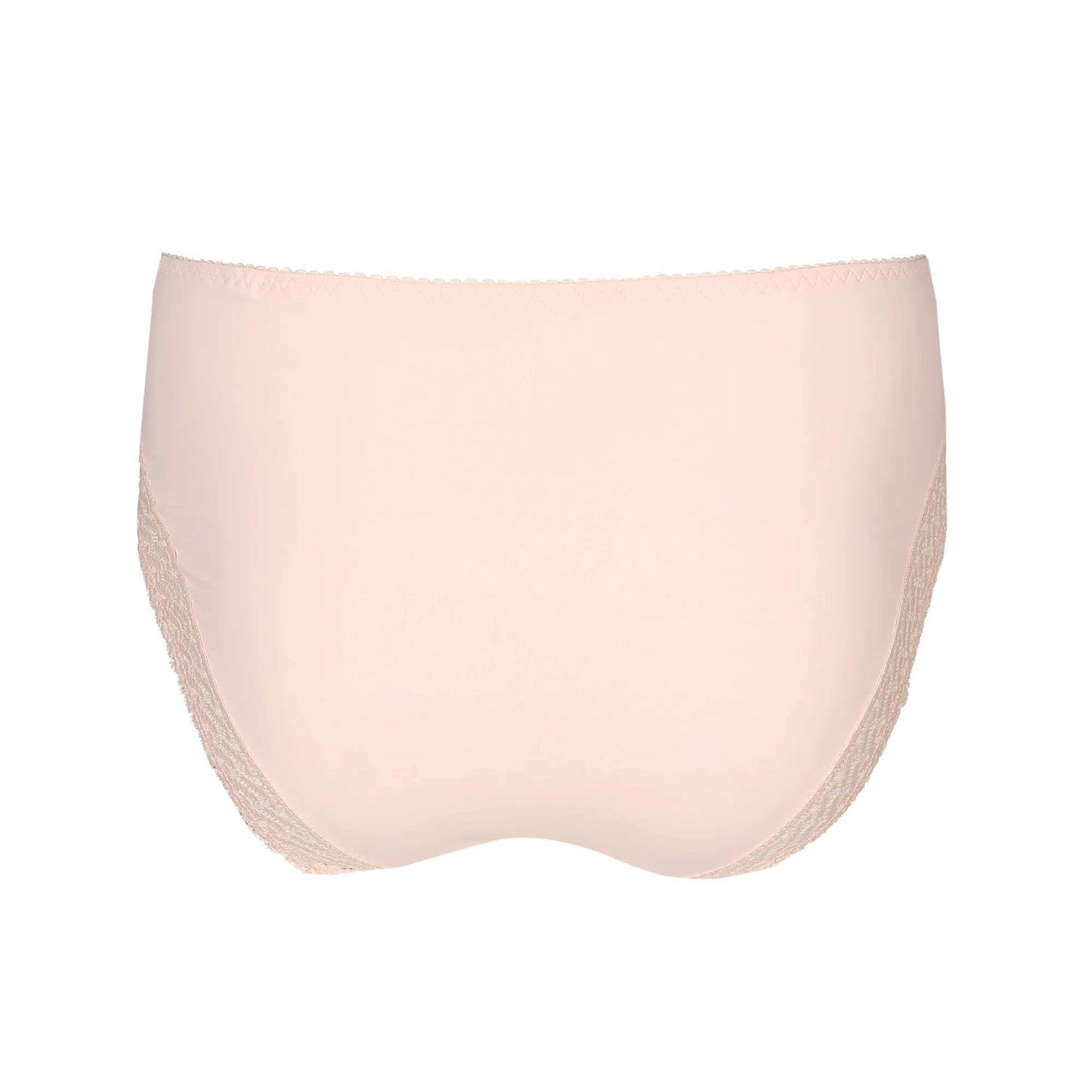 Bagfra-billede af PrimaDonna Montara Crystal Pink Rosa maxi-trusser med blonder på siderne, på hvid baggrund.