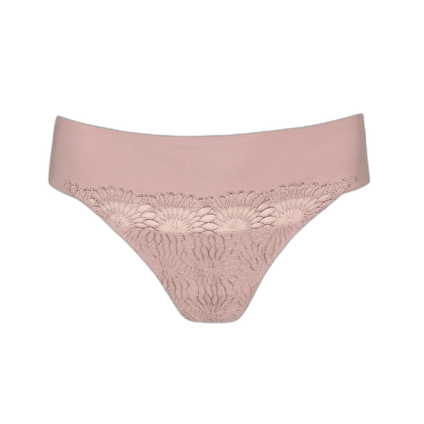 PrimaDonna Sophora Bois de Rose rosa G-streng med broderi på en enkel, hvid baggrund.