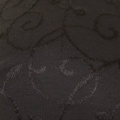 Nærbillede af Triumph Elegant Cotton N Sort-stof med diskret, hvirvlende broderi – perfekt til en fuldskål-bh.