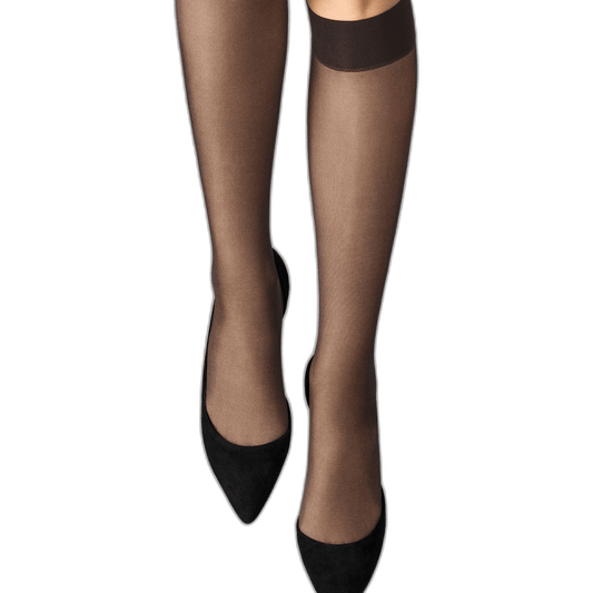 Knæstrømper i Nearly black fra Wolford